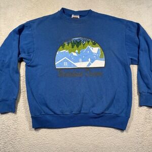 Vintage Tultex Winterland Dreams Blue Crewneck Sweatshirt Adult L
Holiday Winter